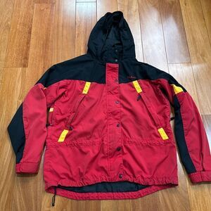 LL BEAN vintage women’s Color Block Full Zip Mountain Rain windbreaker Jacket L